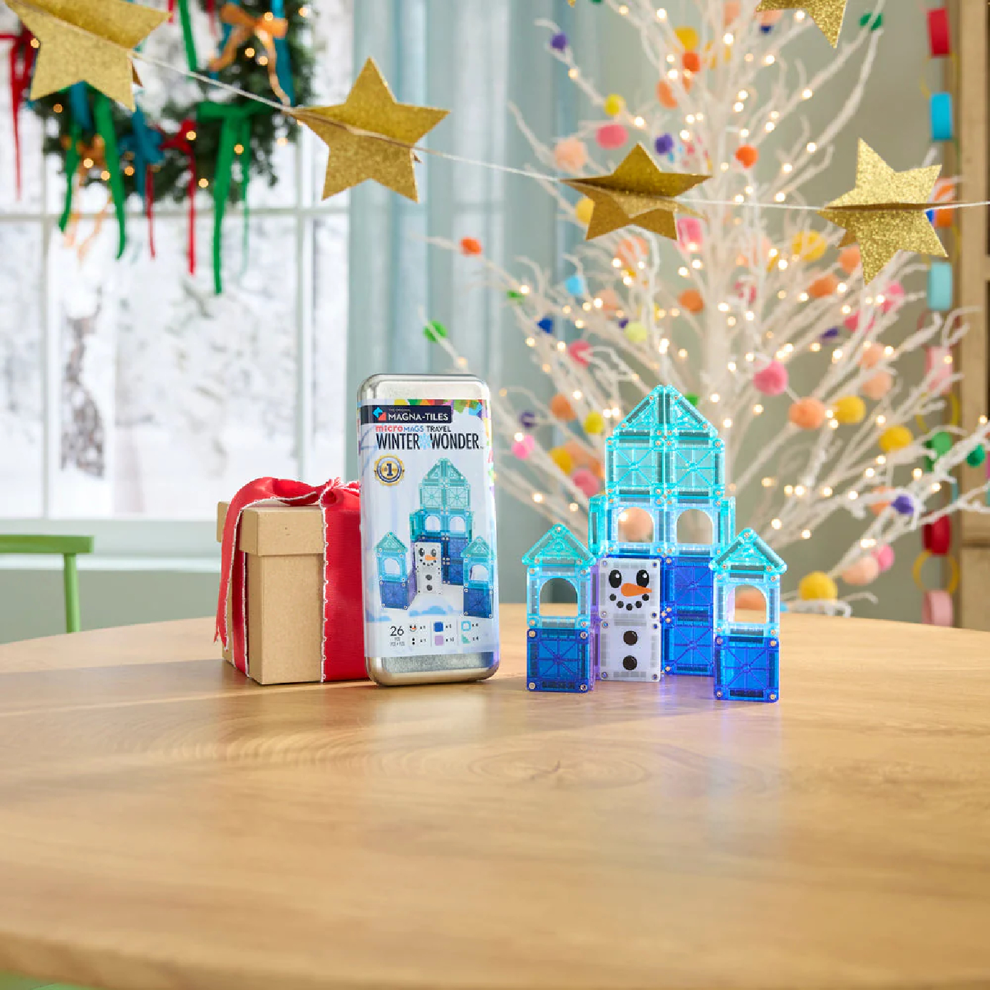 MAGNA-TILES microMAGS 26 Piece Winter Wonder Travel Set