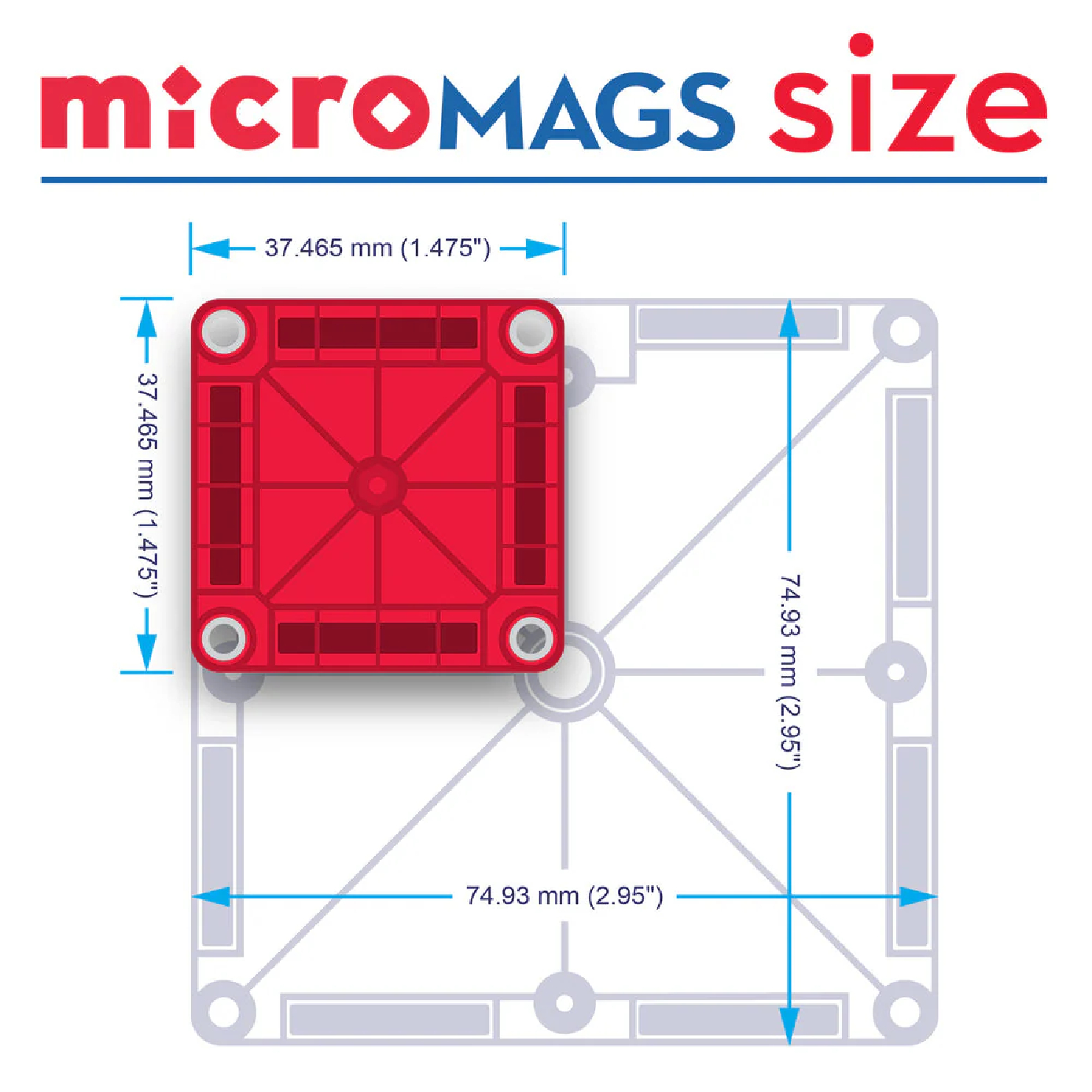 MAGNA-TILES microMAGS 26 Piece Winter Wonder Travel Set