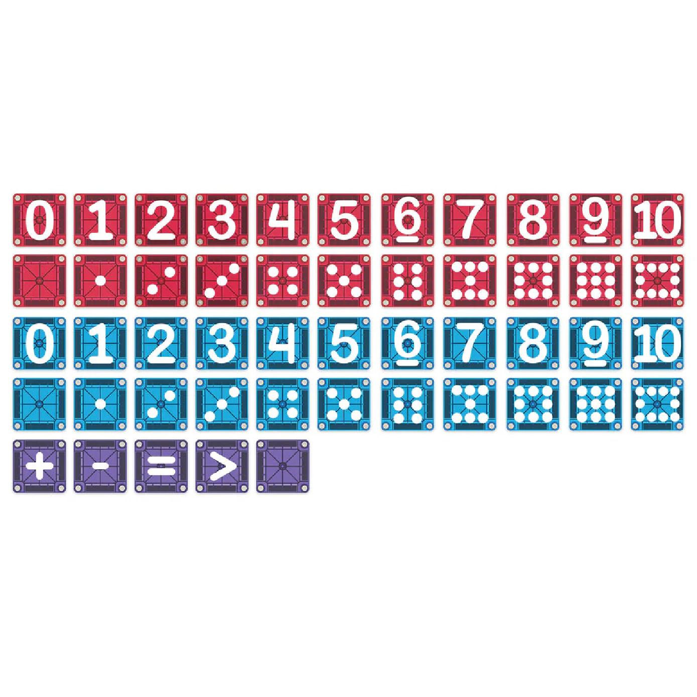 MAGNA-TILES microMAGS Learn Numbers 56 Piece Set