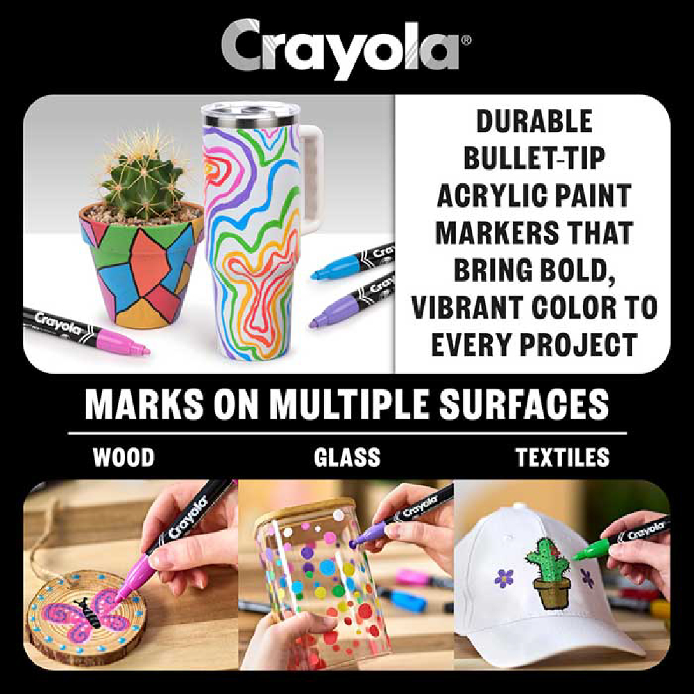 10 Ct Brush Acrylic Paint Markers