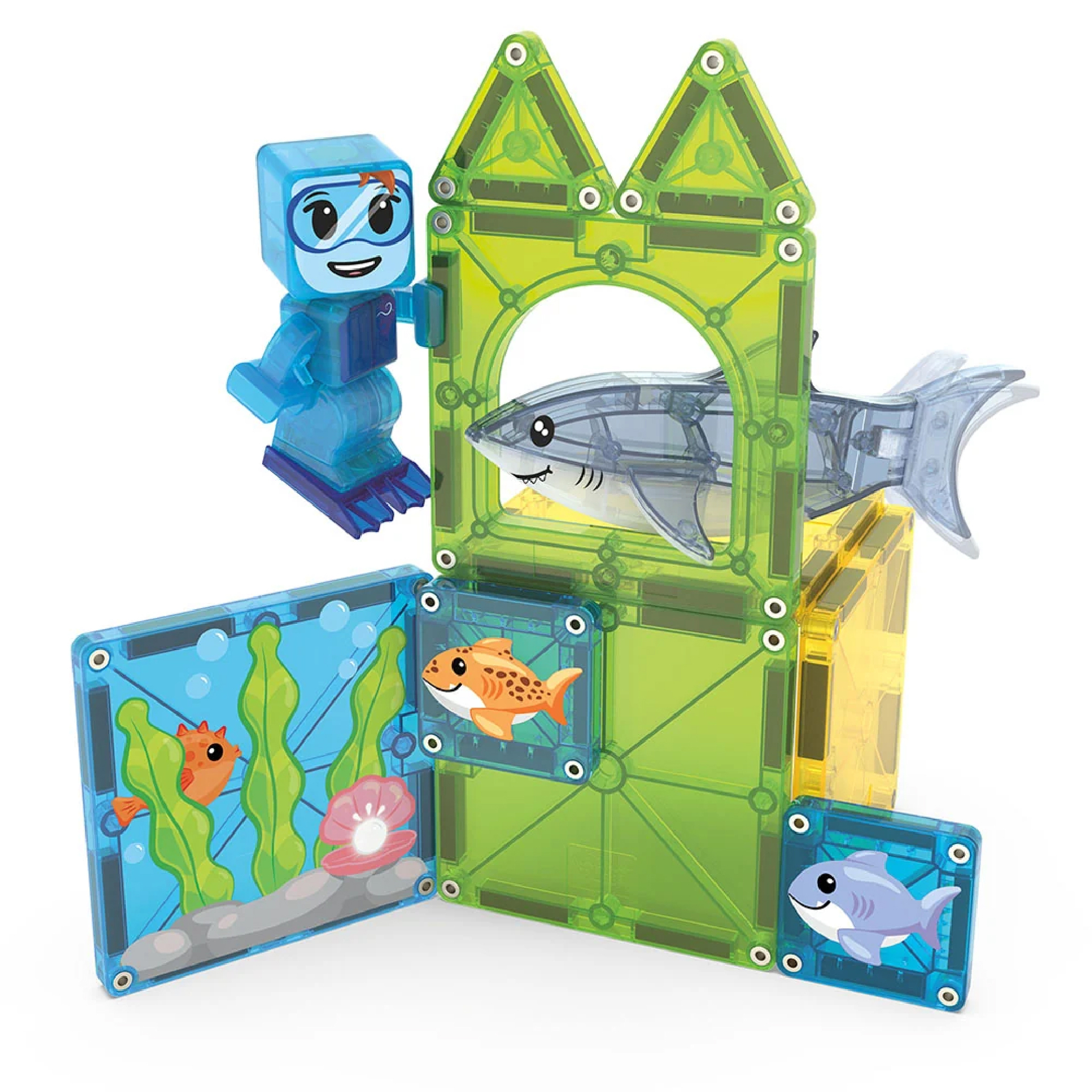 MAGNA-TILES Shark Dive 13 Piece Set