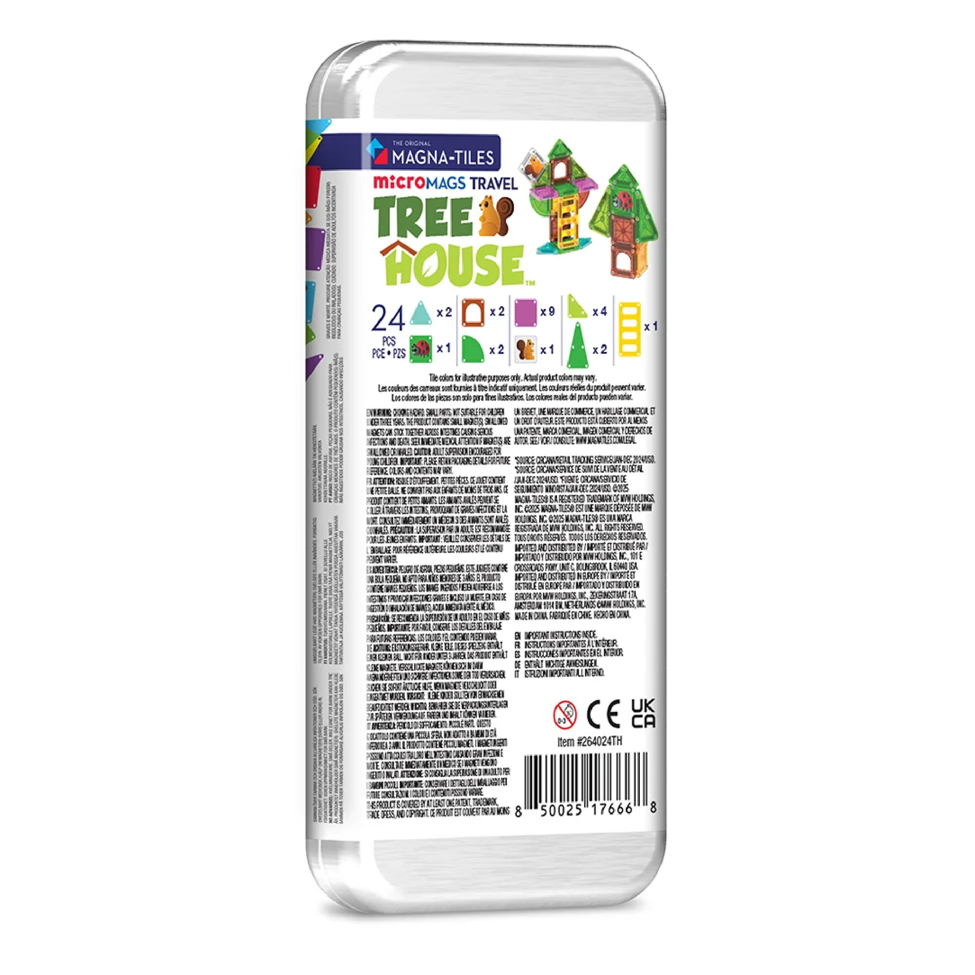 MAGNA-TILES microMAGS Tree House 24 Piece Travel Set